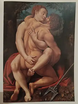 Neptune and Nymph. Bernard van Orley. Oil on panel. Private collection. First third of the 16th century.[53]