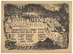 Theater program for Ibsen's An Enemy of the People at the Théâtre de l'Oeuvre, (November 1893)