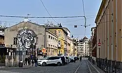 View from Wąska Street to the east