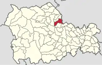 Location in Neamț County