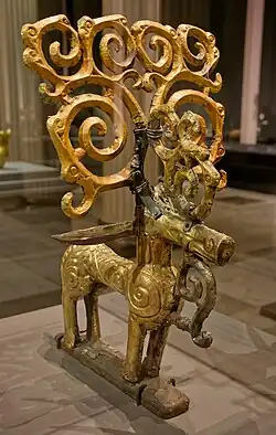 Two-planed stag, Filippovka kurgan, Late Sauromatian-Early Sarmatian, 4th century BCE.[29]