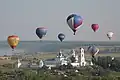 Aeronautics festival over Nikitsky Monastery