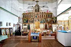 Interior during restoration