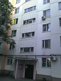 The stairwell where the first murder was committed.