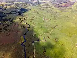 Aerial view of the Stokhid River