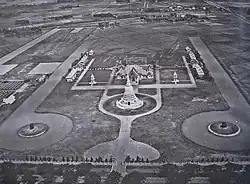 Historical photograph of the temple from above