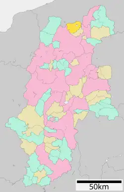Location of Shinano in Nagano Prefecture