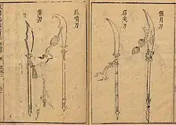 Depictions of guandao from the Wubei Zhi