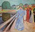 The Women on the Bridge by Edvard Munch, 1902. This painting also depicts Aase in her blue dress