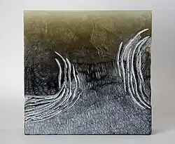 Winter landscape (Storm)', molten glass, cut and engraved, 39 x 40&nbsp;cm, 2010