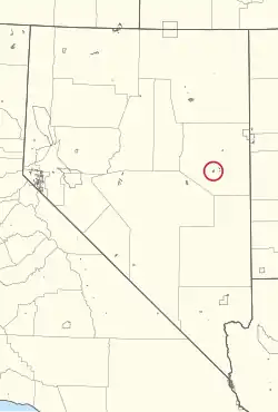 Location of the Ely Shoshone Indian Reservation in Nevada