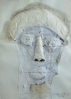 Head (1986), collage 60 x 40 cm
