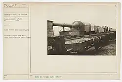 Two 274 mm mle 93/96 guns in traveling position.