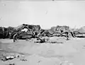 Camouflage of Seabee heavy equipment on Yellow Beach #3
