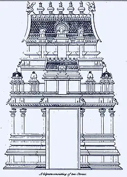 Two storey gopura (Dravidian architecture)