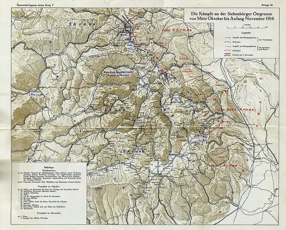 A map of the northeastern border of Romania, with the positions of military units indicated
