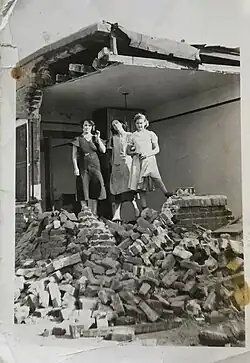 Damage to building in Long Beach