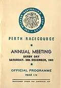 1953 WATC Derby racebook front cover