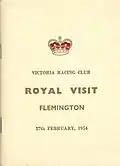 1954 VRC Newmarket Handicap racebook front cover