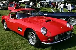 A red sports car is pictured