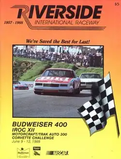 The 1988 Budweiser 400 program cover, featuring Terry Labonte.