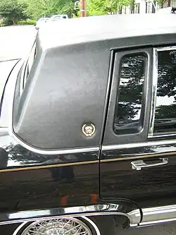 1991 Cadillac Brougham opera window as part of the rear door