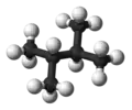 Ball and stick model of 2,3-dimethylbutane