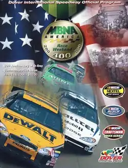 The 2004 MBNA America 400 program cover, honoring the 60th anniversary of D-Day.