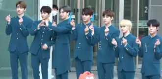Drippin in November 2020 From left: Changuk, Hyeop, Yunseong, Junho, Dongyun, Alex (former), and Minseo