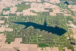 Aerial view of Lake Summerset on May 6, 2017