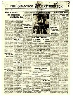 Volume 1 Issue 1 The Quantico Leatherneck November 17, 1917