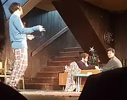 Odysseas Papaspiliopoulos, Konstantinos Markoulakis and Nikos Psarras at “The Seafarer” of Conor McPherson, Athinon theatre, 2018