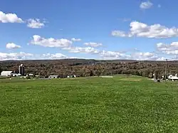 View of farms in the township, with Mount Davis in the distance