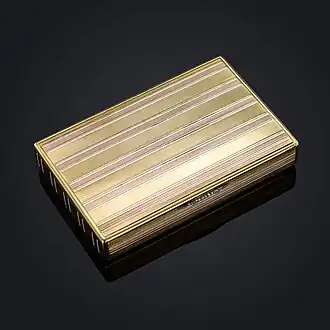 A 20thC Russian Faberge Jewelled Two-Color Gold & Enamel Case