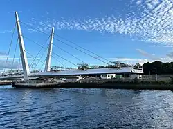 Bridge open for river traffic