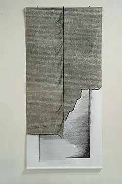 Untitled, sewn collage on canvas, 1989