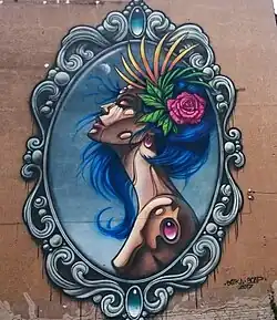 Mural "Panienka z okienka"