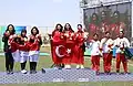 Recurve women team medal ceremony