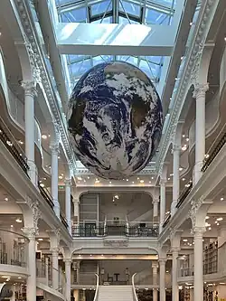 Earth globe exhibited in September 2019