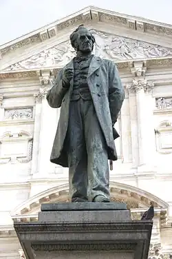 Monument to Alessandro Manzoni in Piazza San Fedele, Milan
