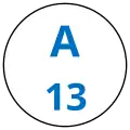 Arterial Road A13 shield}}