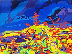 Tjaša Iris, cres, acryl on canvas, 40 x 60 cm, 1997