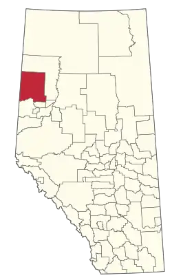 Location within Alberta