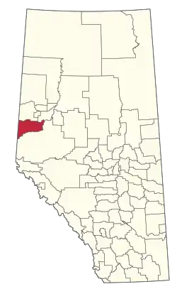 Location within Alberta