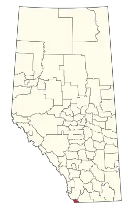 Location within Alberta