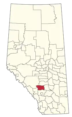 Location within Alberta