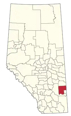 Location within Alberta
