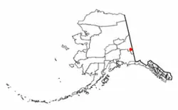 Location of Northway, Alaska