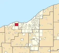 Location of Avon in Greater Cleveland