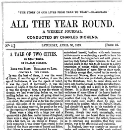 Opening chapter of A Tale of Two Cities by Charles Dickens